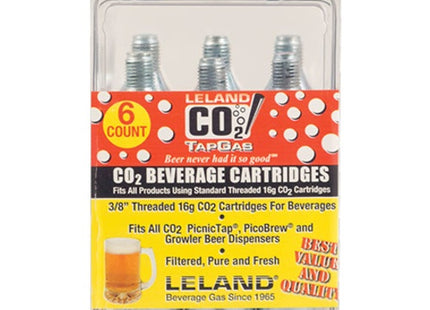 16g CO2 Cartridges Threaded - 6 Count