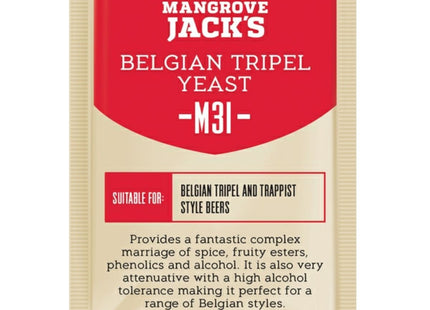 Mangrove Jack’s Craft Series Yeast M31 Belgian Tripel 10g - Pack of 2