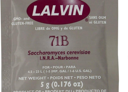 Lalvin 71B-1122 Wine Yeast 5g - Pack of 10
