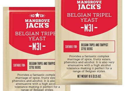 Mangrove Jack’s Craft Series Yeast M31 Belgian Tripel 10g - Pack of 2