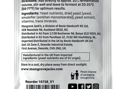 Mangrove Jack's Hard Seltzer Yeast & Nutrient 25g