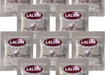 Lalvin ICV D-47 Wine Yeast 5g - Pack of 10