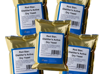 Red Star Distiller's Yeast DADY - 1 Lb - Pack of 5