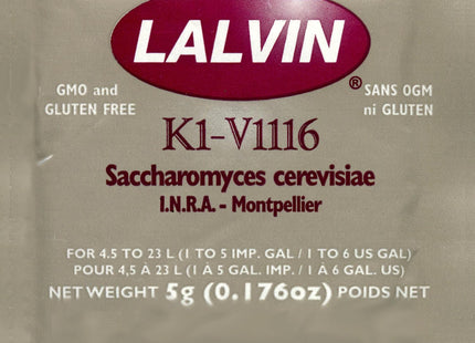 Lalvin K1V-1116 Wine Yeast 5g - Pack of 3