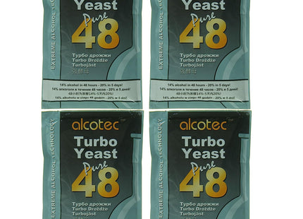 Alcotec Turbo Yeast Pure 48 - Pack of 4