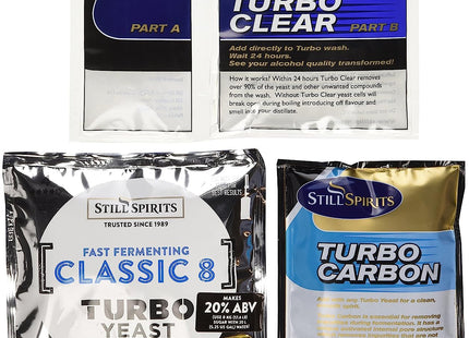 Still Spirits Triple Pack - Classic 8 Turbo Yeast, Turbo Carbon and Turbo Clear