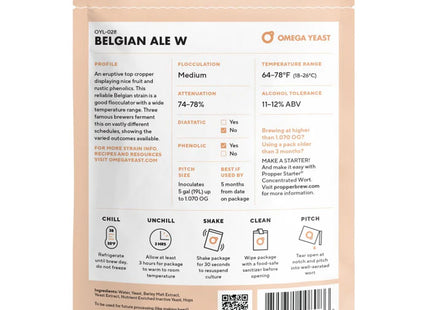Omega Yeast OYL-028 Belgian Ale W