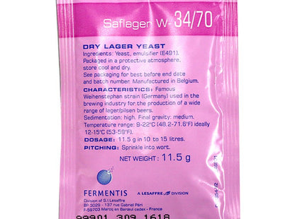 Saflager W-34/70 Yeast 11.5g