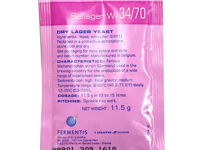 Saflager W-34/70 Yeast 11.5g - Pack of 5